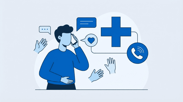 Ilustracion de ayuda y soporte medico