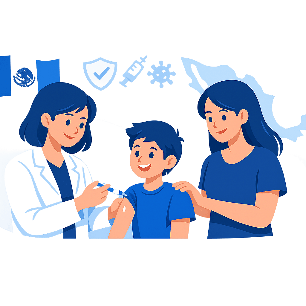 Ilustracion de vacunacion infantil